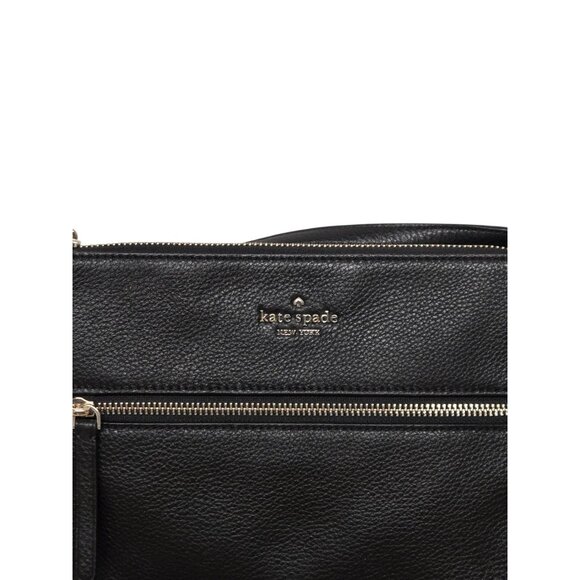 Kate Spade New York Jackson Black Pebbled Leather Top Zip Crossbody Handbag - Picture 4 of 6